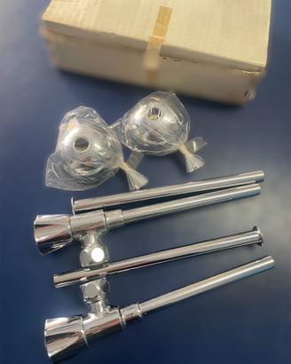 Kit raccordi cromati acqua calda/fredda