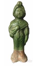 Ancella Dinastia Tang  Terracotta smaltata 36 cm