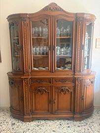 Sala da Pranzo Completa in Legno di Noce Anni 70