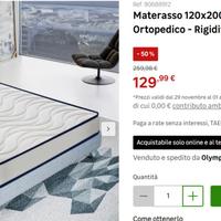 Materasso Ortopedico Waterfoam 120x20
