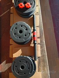Set Manubrio Pesi 10Kg 