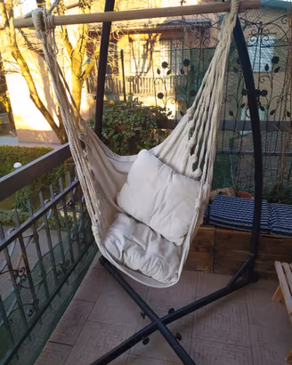 Amaca a dondolo da giardino