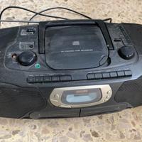 Radio Philips portatile con cd e 2 cassette