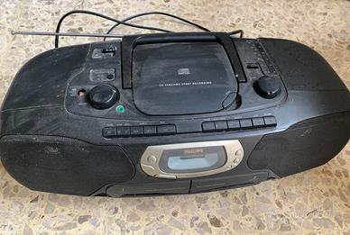 Radio Philips portatile con cd e 2 cassette