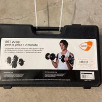 Set Manubri e bilanciere nuovi da palestra