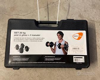 Set Manubri e bilanciere nuovi da palestra