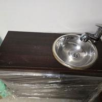 Mobile Venge con lavandino rotondo