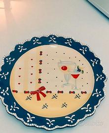 Wald piatto decorativo 32 cm in ceramica nuovo