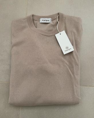 Maglione girocollo beige Kangra taglia 50 - M