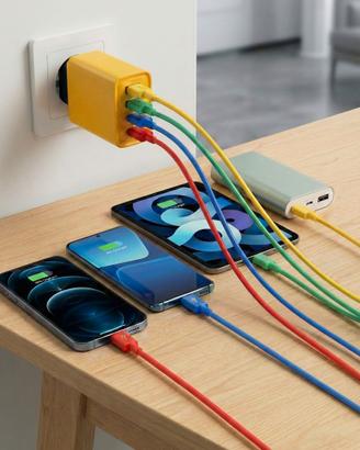 Caricatore 120W 2 USB + 2 Type C  EU Socket