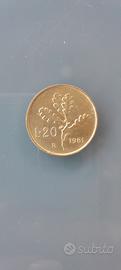 moneta da 20 lire del 1981