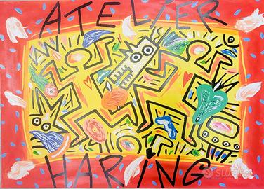 Bruno Donzelli "Atelier Haring" Pop Art serigrafia