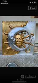 Quadro Sole Luna in cartapesta