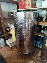 serbatoio acciaio inox per olio e vino da 500 l
