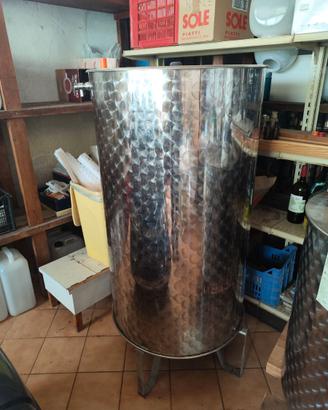 serbatoio acciaio inox per olio e vino da 500 l