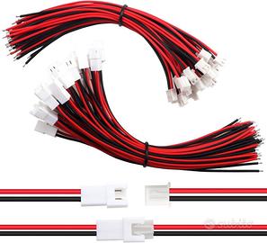30 Paia Connettori JST XH 2.54 2 Pin Cavo 150mm