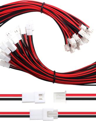 30 Paia Connettori JST XH 2.54 2 Pin Cavo 150mm