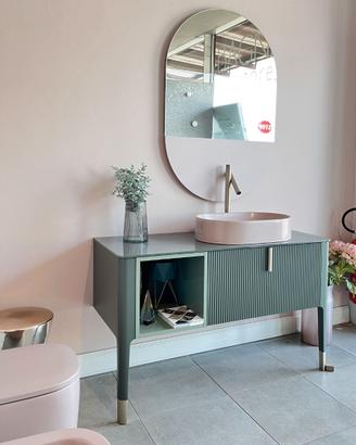 Mobile bagno modello ART con lavabo rosa