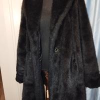 pelliccia sintetica vintage anni 70 nera