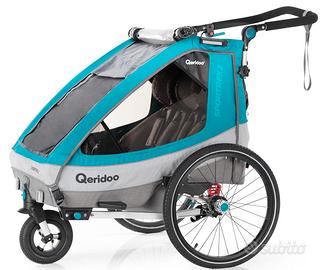 Qeridoo Sportrex 2 Bike Trailer Bimbi Passeggino 