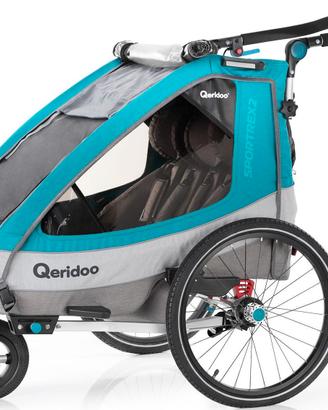 Qeridoo Sportrex 2 Bike Trailer Bimbi Passeggino 