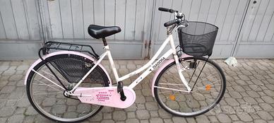 Bicicletta city bike bici 26 con cestino