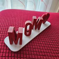 Scritta mamma papà stampa in 3D 