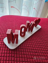 Scritta mamma papà stampa in 3D 