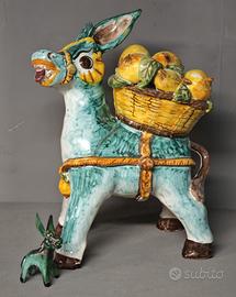 Vietri anni ’80 – Grande asino ceramica