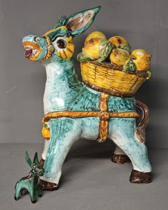 Vietri anni ’80 – Grande asino ceramica