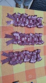 Fiocchi decorazione natale rosa Babbonatale