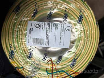 Cavo unipolare GIALLO VERDE da 4 mm per 100 mt