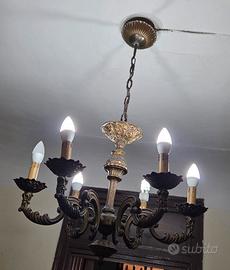 Lampadario in bronzo