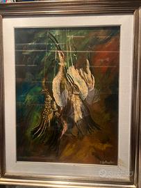 Dipinto beccaccie e ciurle di Salvadori