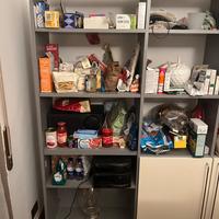 Libreria design driade oikos grigio e bianca