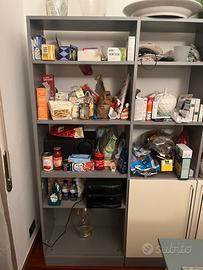 Libreria design driade oikos grigio e bianca