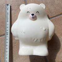 Lampada notturna color panna a forma di orsetto