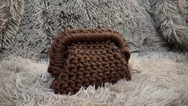 Crochet Clutch Bag Marrone