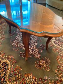 Tavolino da soggiorno, con vetro superiore