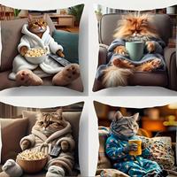 4 copricuscini con stampa  cuscino 