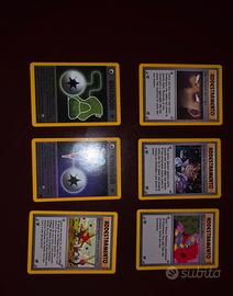 Lotto 6 Carte Pokémon Team Rocket Trainer Energie 