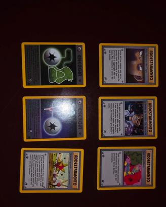 Lotto 6 Carte Pokémon Team Rocket Trainer Energie 