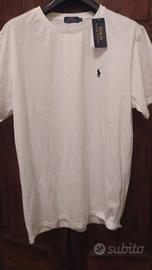 T-Shirt Ralph Lauren Bianca Girocollo Pony Blue