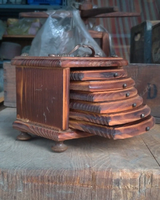 Set Sottobicchieri Vintage Legno Artigianato Pub