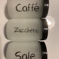 Set 3 Barattoli contenitori, sale zucchero caffè