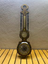 Barometro con orologio antico