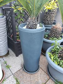 Vaso fioriera Veca alto 70 cm grigio antracite