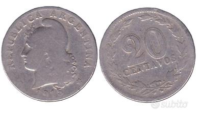 MONETA ARGENTINA 20 CENTAVOS 1915 - COD C14