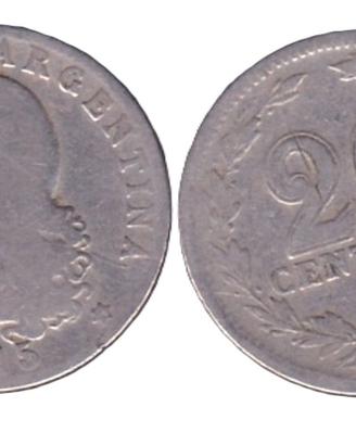MONETA ARGENTINA 20 CENTAVOS 1915 - COD C14