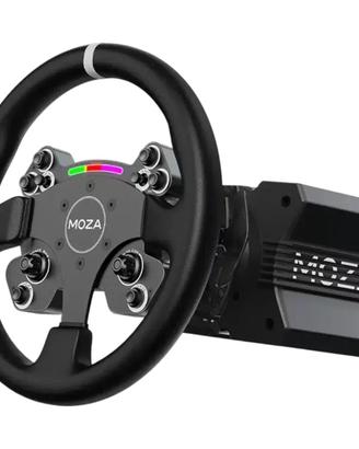 moza r9 v3 + volante gs+ pedaliera srp + morsetto
